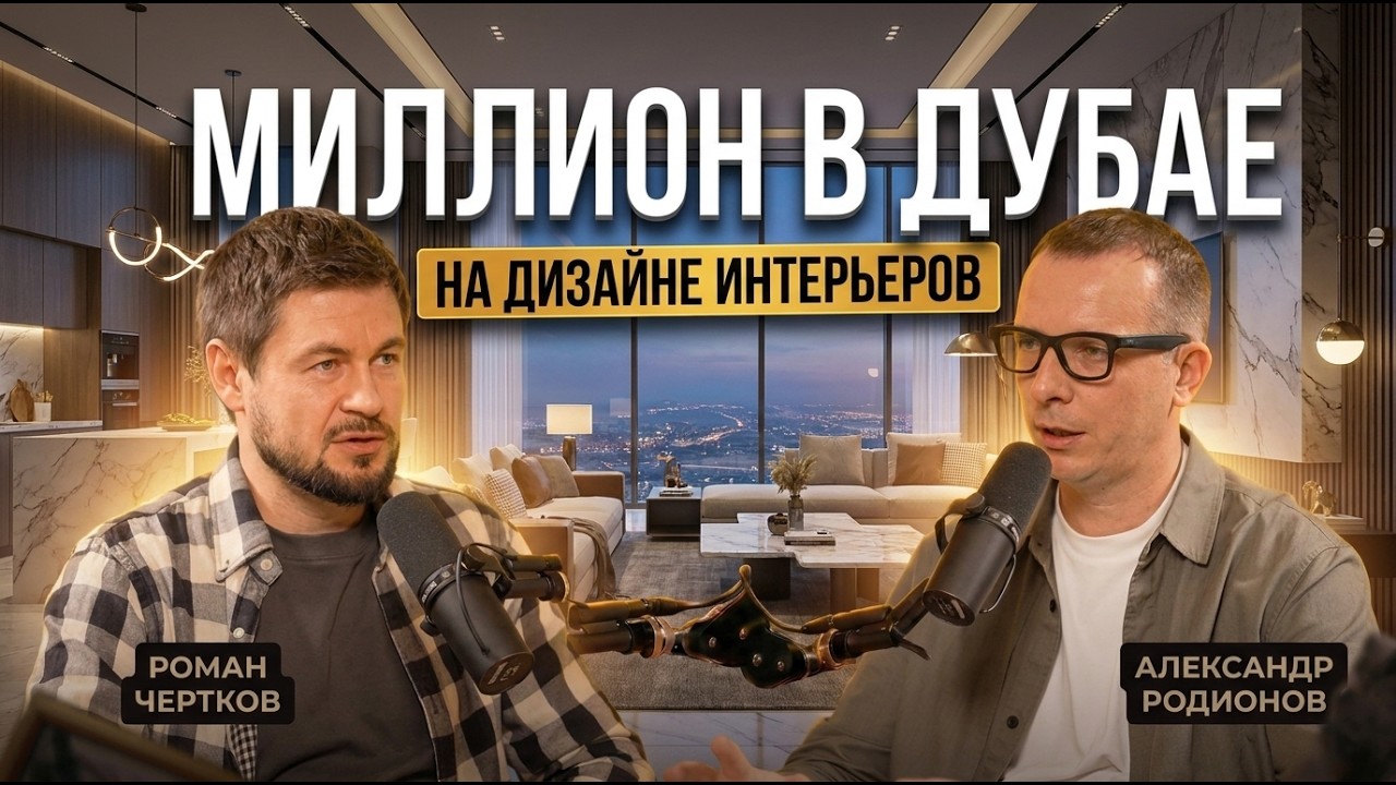 Обложка выпуска подкаста с Романом Чертковым: Миллион в Дубае на дизайне интерьеров